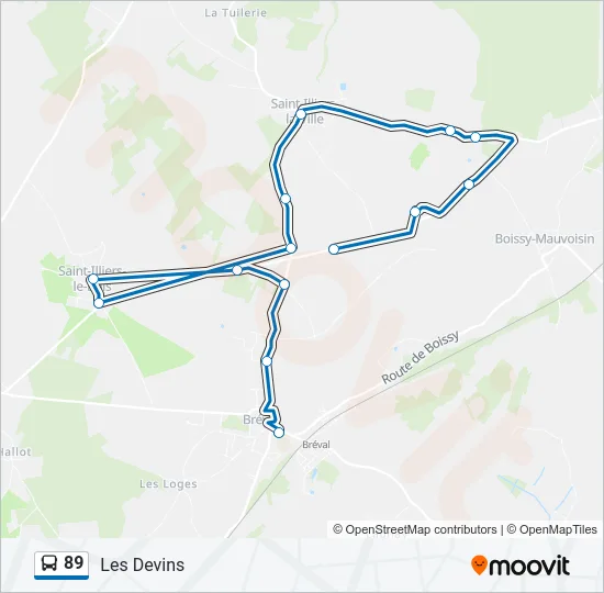 89 Bus Line Map