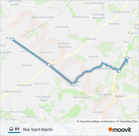 89 Bus Line Map