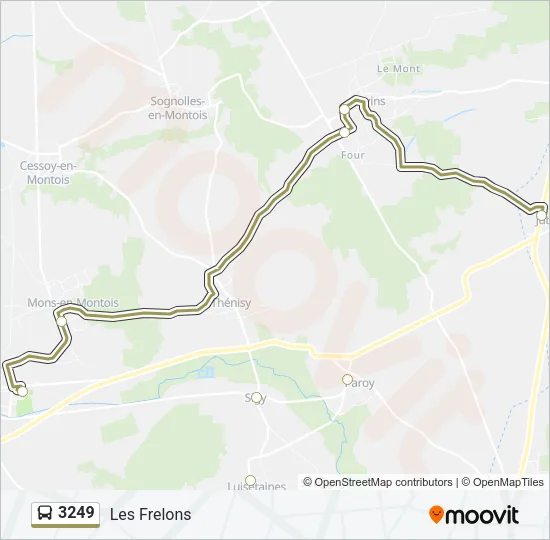 3249 Bus Line Map