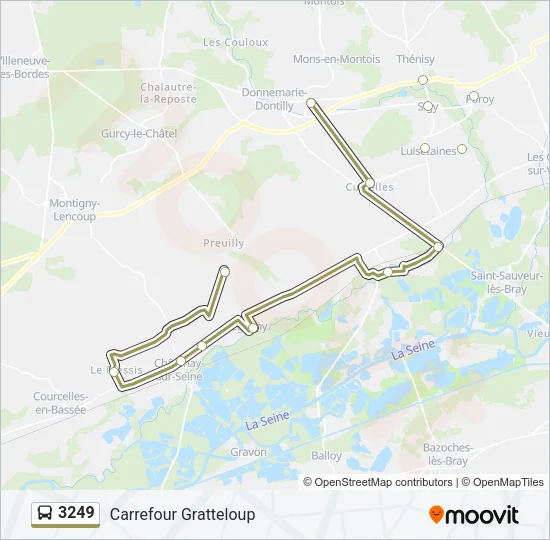 3249 Bus Line Map