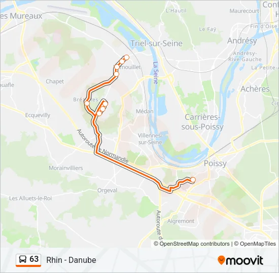 63 Bus Line Map