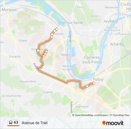 63 Bus Line Map