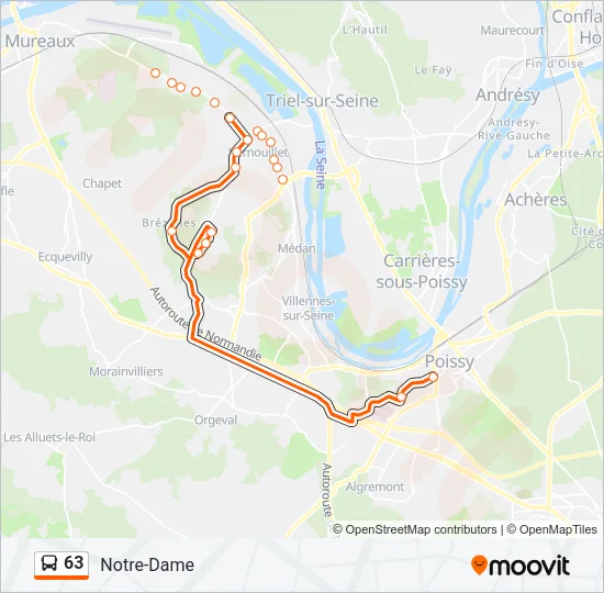 63 Bus Line Map