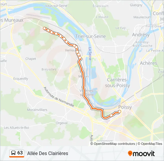 63 Bus Line Map