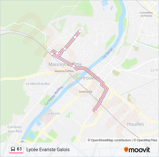 61 Bus Line Map