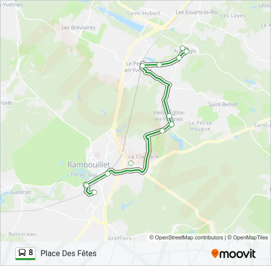 8 Bus Line Map