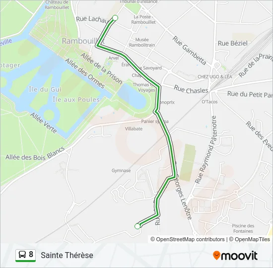 8 Bus Line Map