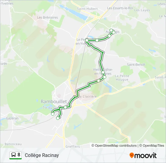 8 Bus Line Map