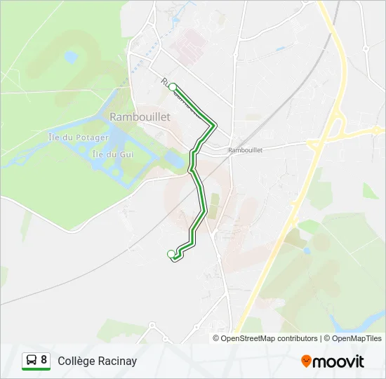 8 Bus Line Map