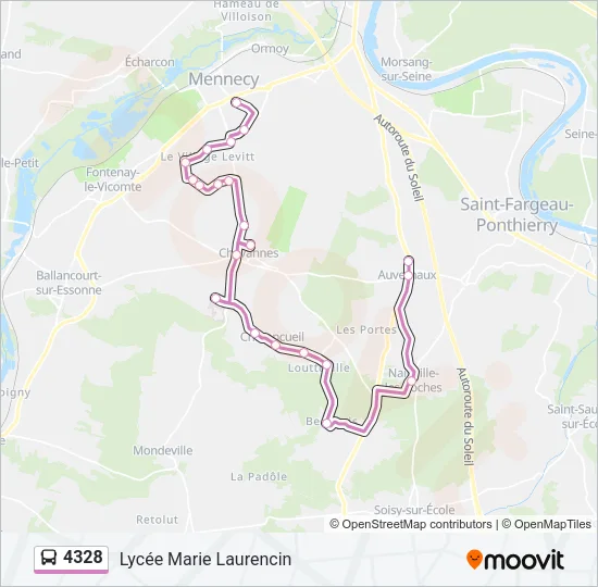 4328 Bus Line Map