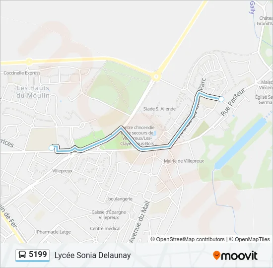 5199 Bus Line Map