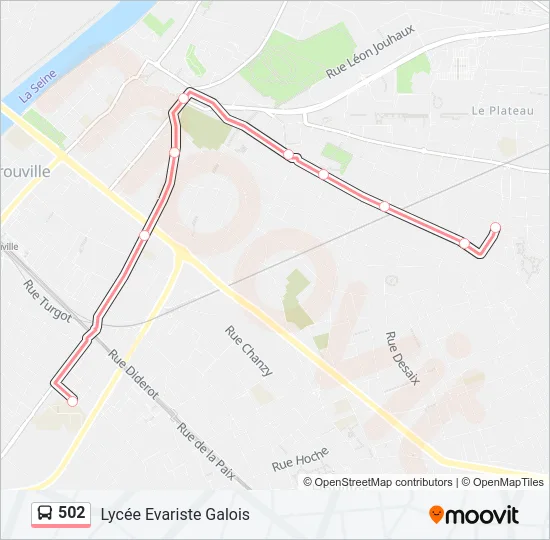 502 Bus Line Map