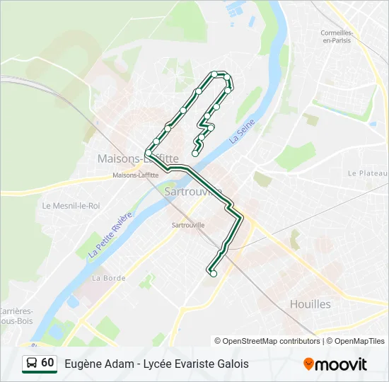 60 Bus Line Map