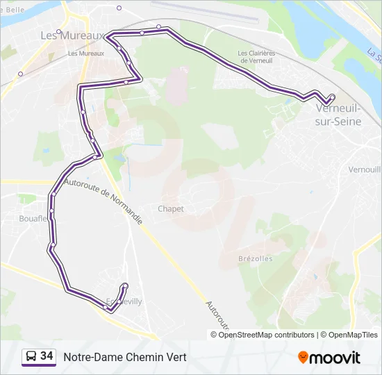 34 Bus Line Map