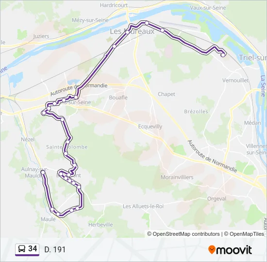 34 Bus Line Map