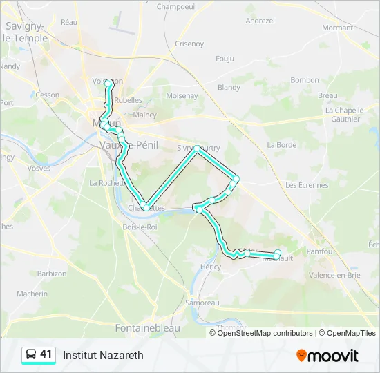 41 Bus Line Map
