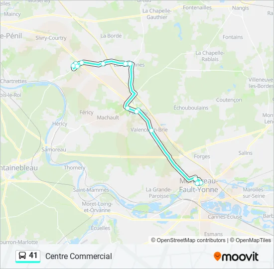 41 Bus Line Map