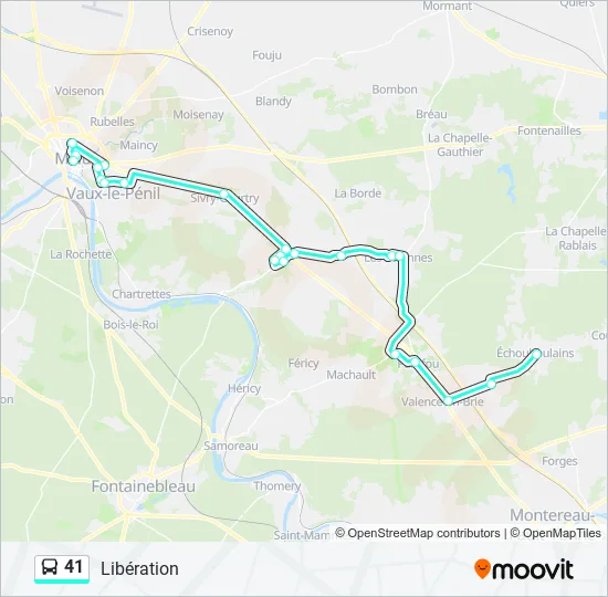 41 Bus Line Map