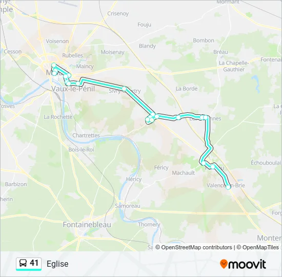 41 Bus Line Map