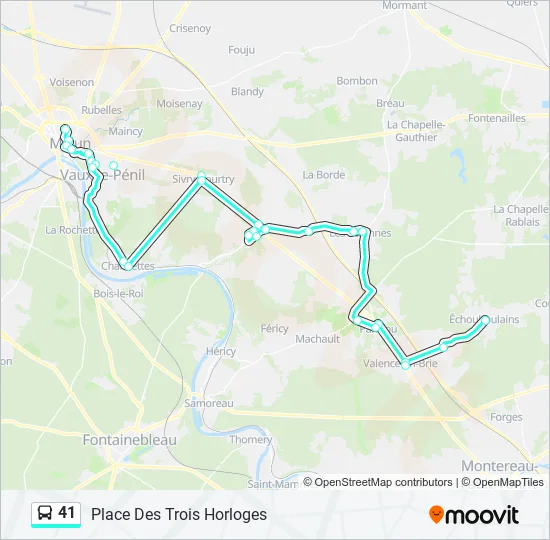 41 Bus Line Map