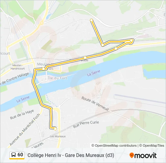 60 Bus Line Map