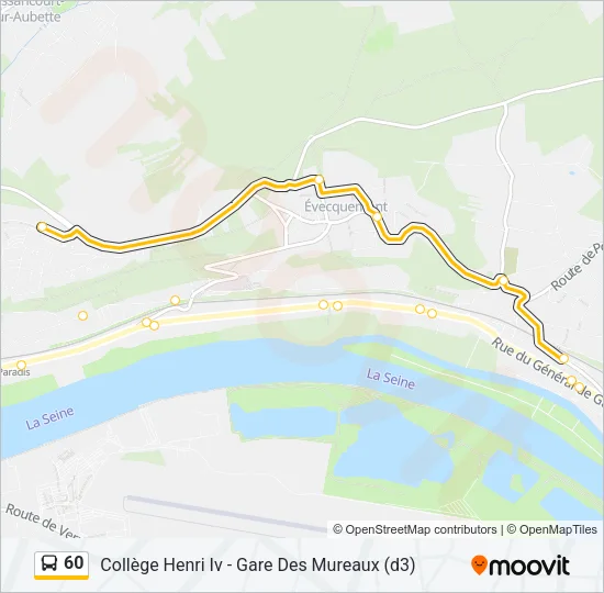 60 Bus Line Map
