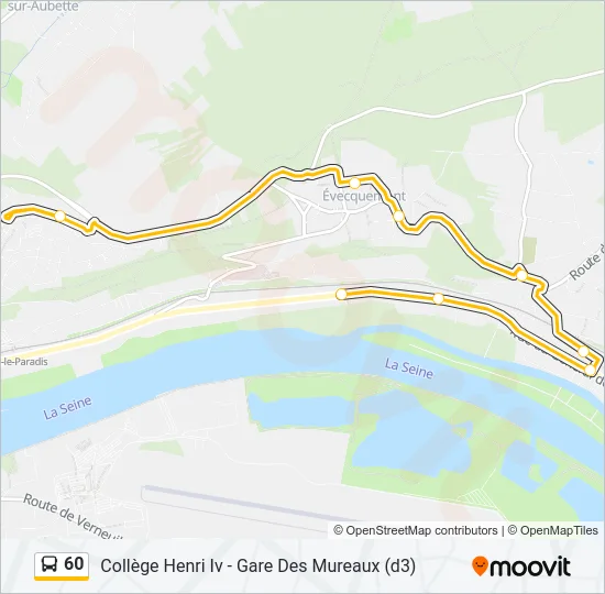 60 Bus Line Map