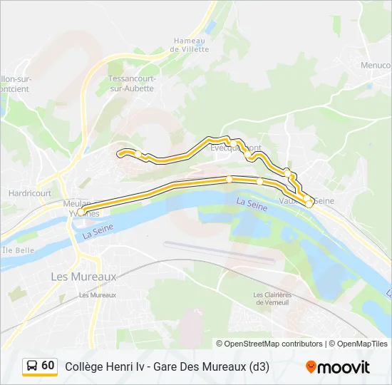 60 Bus Line Map