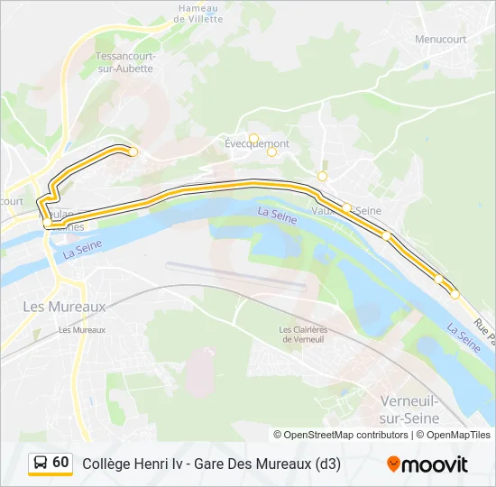 60 Bus Line Map