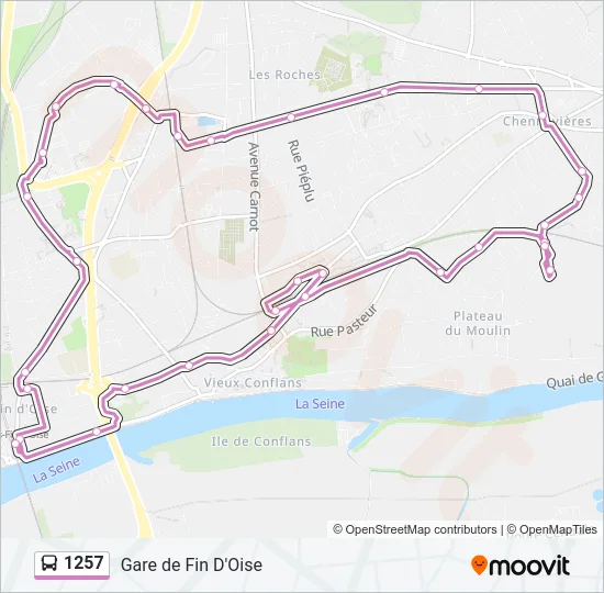 1257 Bus Line Map