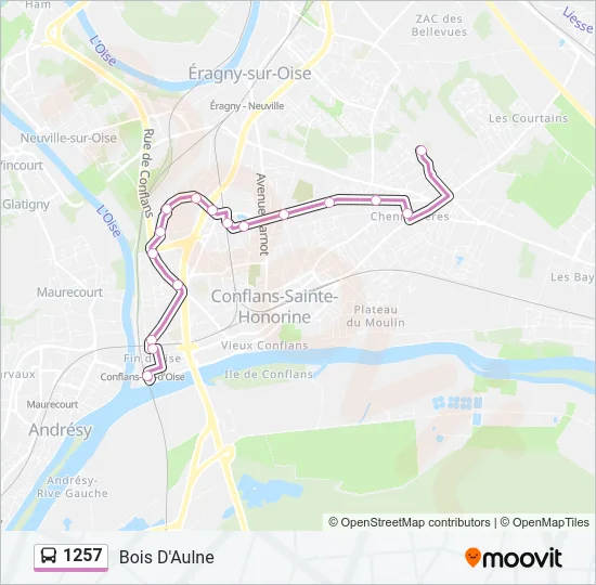 1257 Bus Line Map