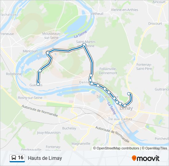 Mapa de 16 de autobús