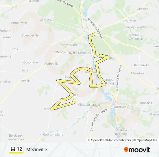 12 Bus Line Map
