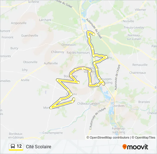12 Bus Line Map