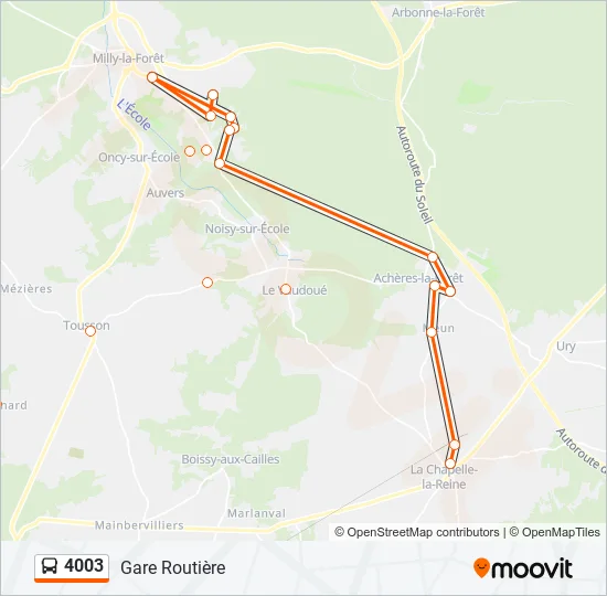 4003 Bus Line Map
