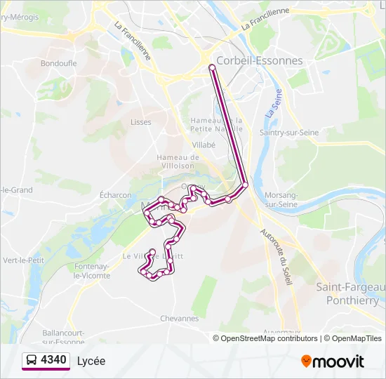 4340 Bus Line Map