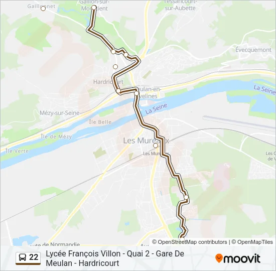 22 Bus Line Map