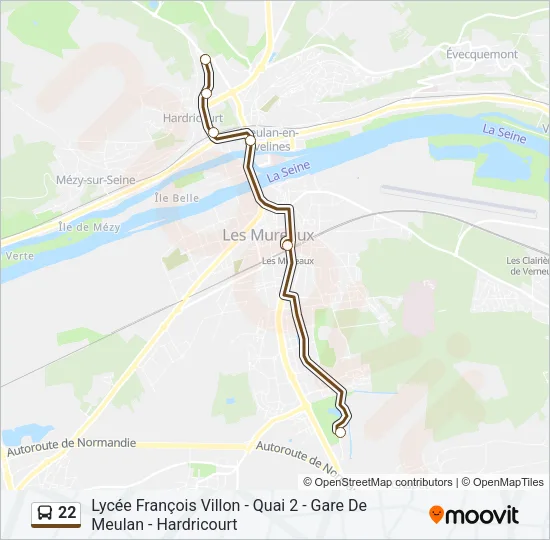22 Bus Line Map