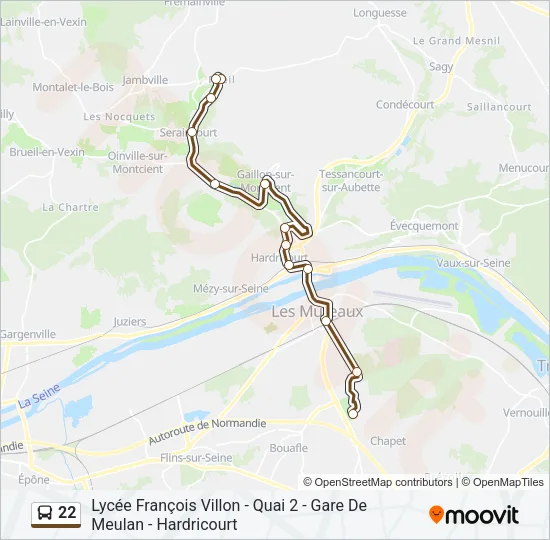 22 Bus Line Map