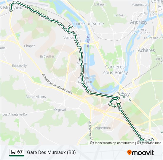 67 bus Line Map