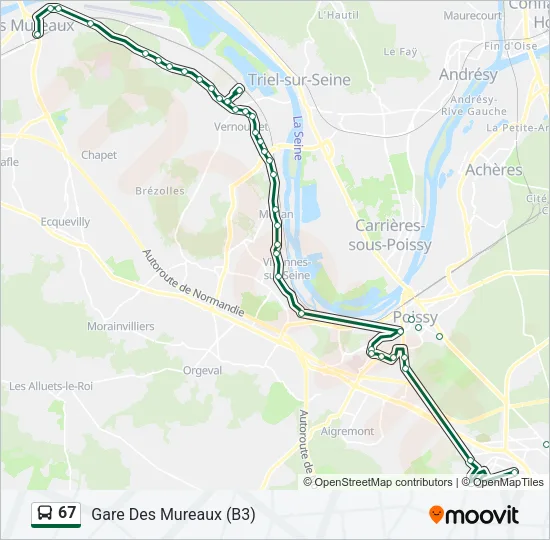 67 Bus Line Map