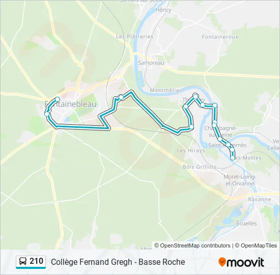 210 Bus Line Map
