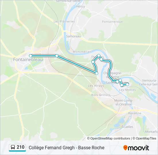 210 Bus Line Map