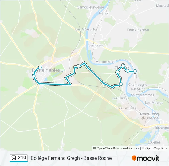 210 Bus Line Map