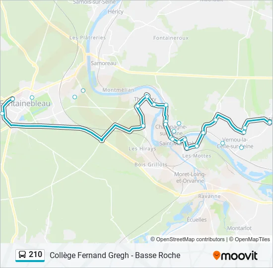 210 Bus Line Map