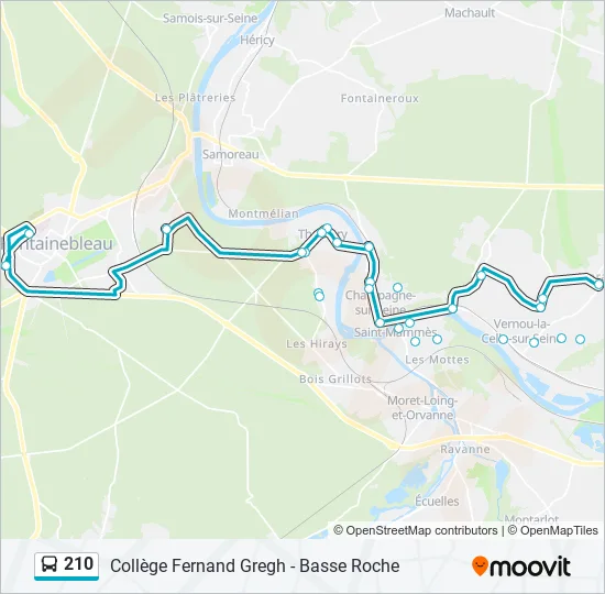 210 Bus Line Map
