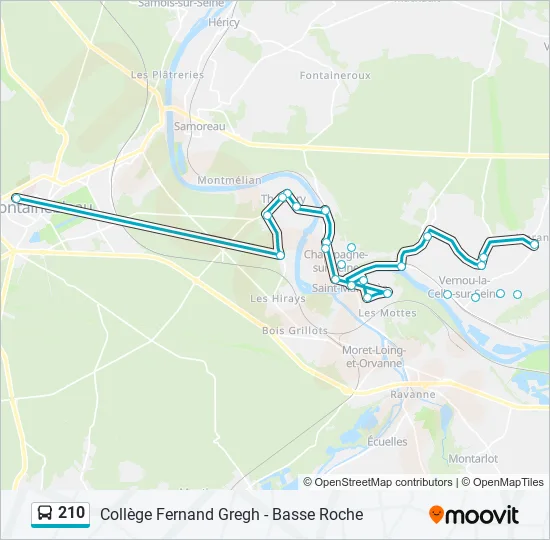 210 Bus Line Map
