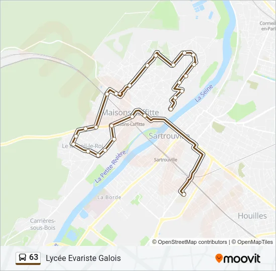 63 Bus Line Map