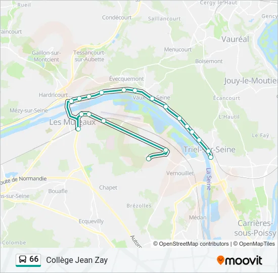 66 Bus Line Map