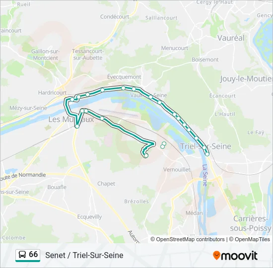 66 Bus Line Map